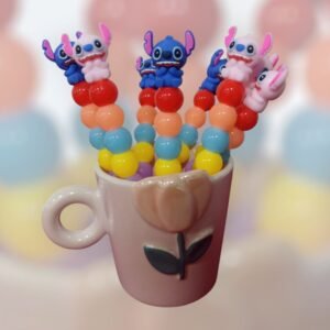 Stitchقلم جاف جل كور ملونة